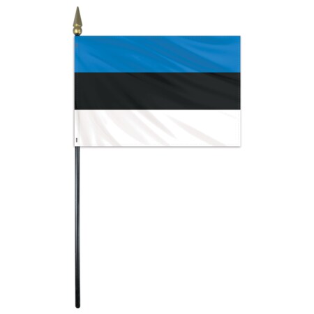 Estonia Stick Flag 4x6 E Gloss